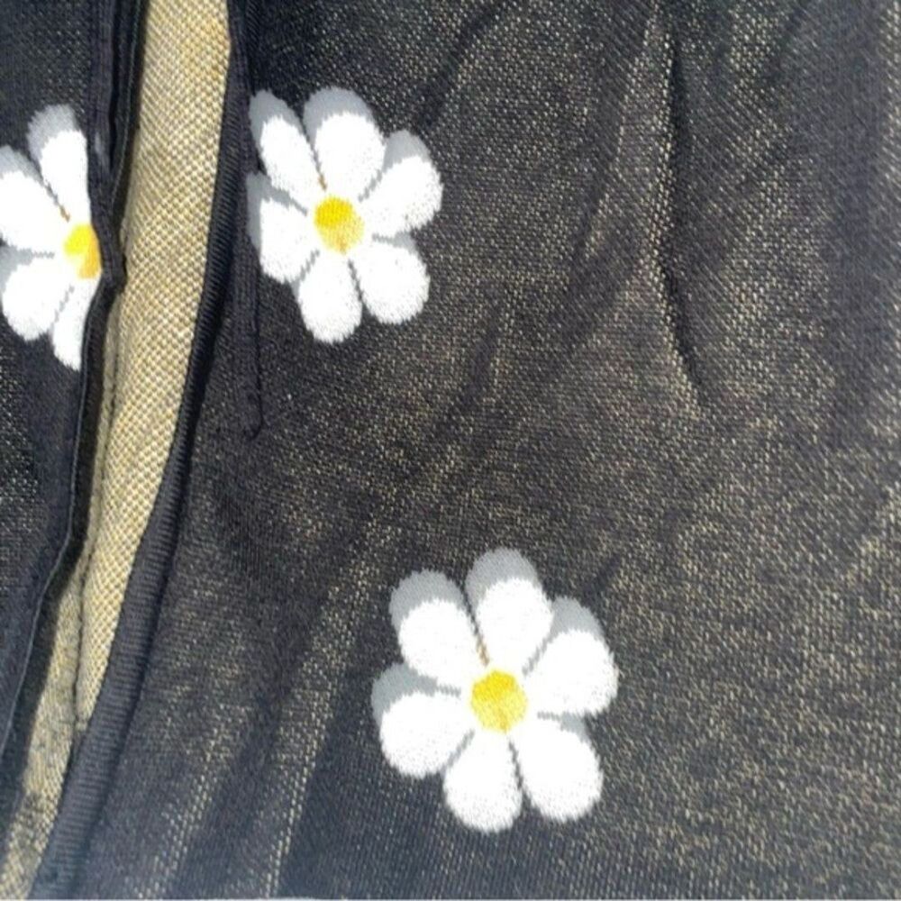 Nikki daisy sweater cropped tie front Cottage core Cardigan sz X-Large sweater - Picture 3 of 7